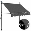 Vidaxx Markise mit LED -100 cm -Anthrazit -Farbig, manuell erweiterbar