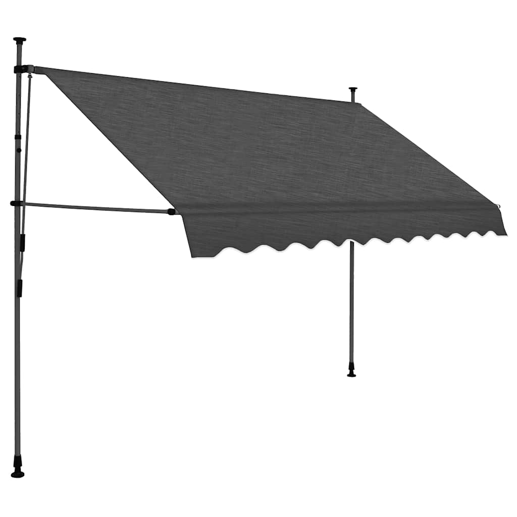 Vidaxx Markise mit LED-Beleuchtung und 300 cm anthrazitfarbenem Licht