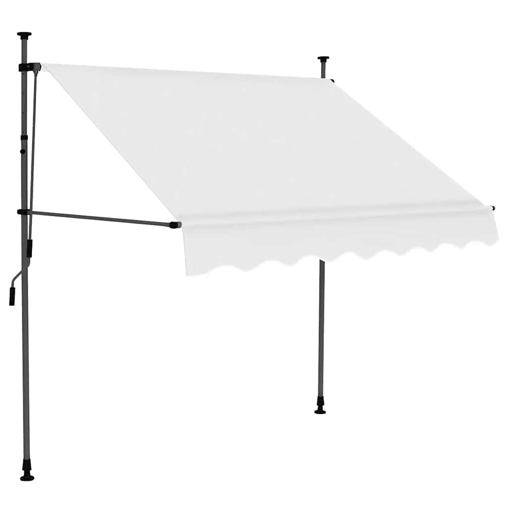 VidaXL Markise mit LED, 150 cm, cremefarben lackiert