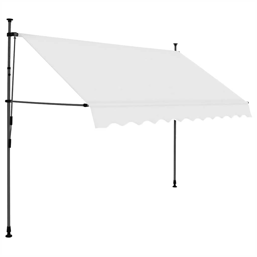 Vidaxx Markise mit LED 250 cm cremefarben lackiert