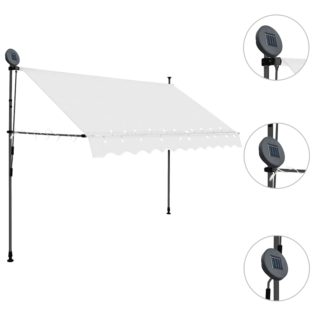 Vidaxx Markise mit LED 300 cm cremefarben