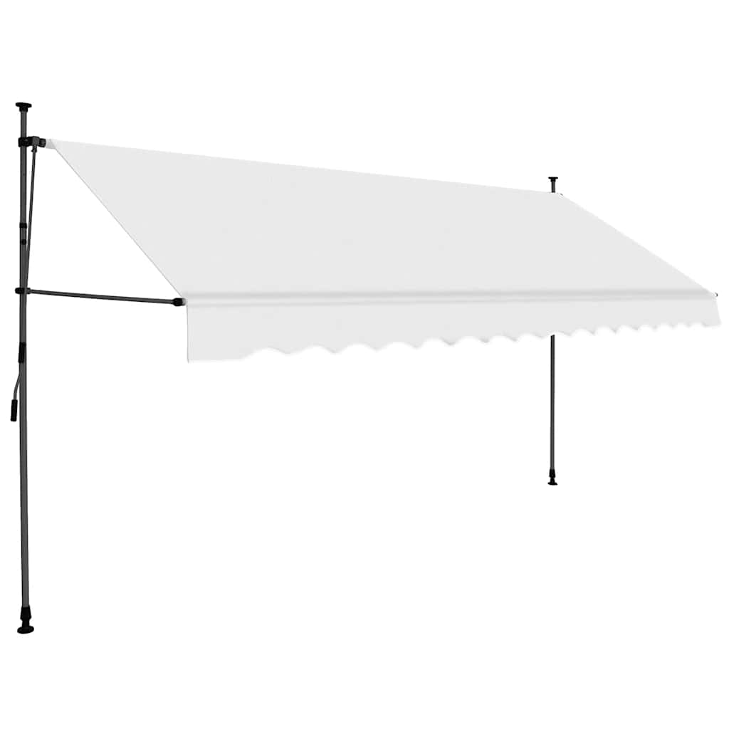 Vidaxx Markise mit LED-Beleuchtung, 350 cm, cremefarben lackiert