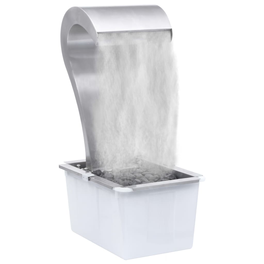 Vidaxx Garten Wasserfall 52,4 x 34,2 x 82 cm Edelstahl Silberfarbe
