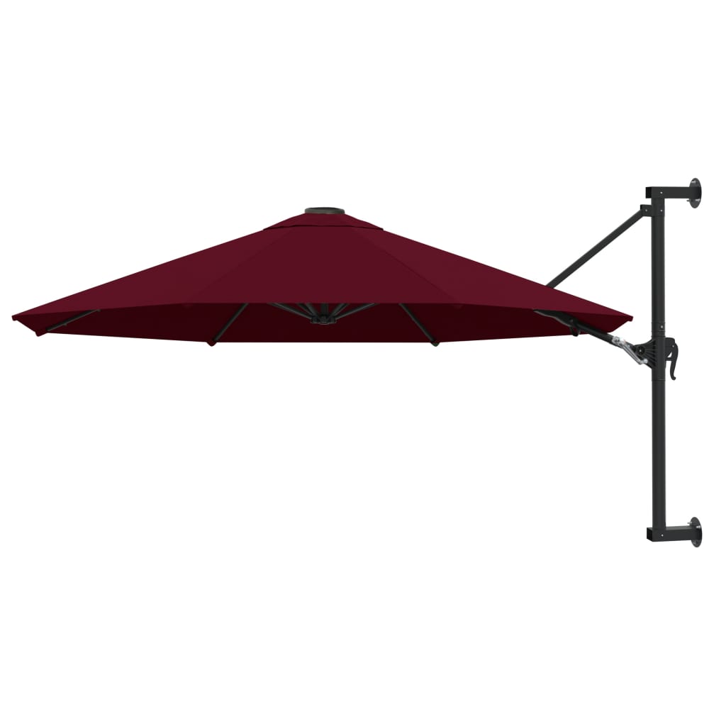 VidaXL - Wandschirm mit Metallstangen 300 cm Bordeauxrot