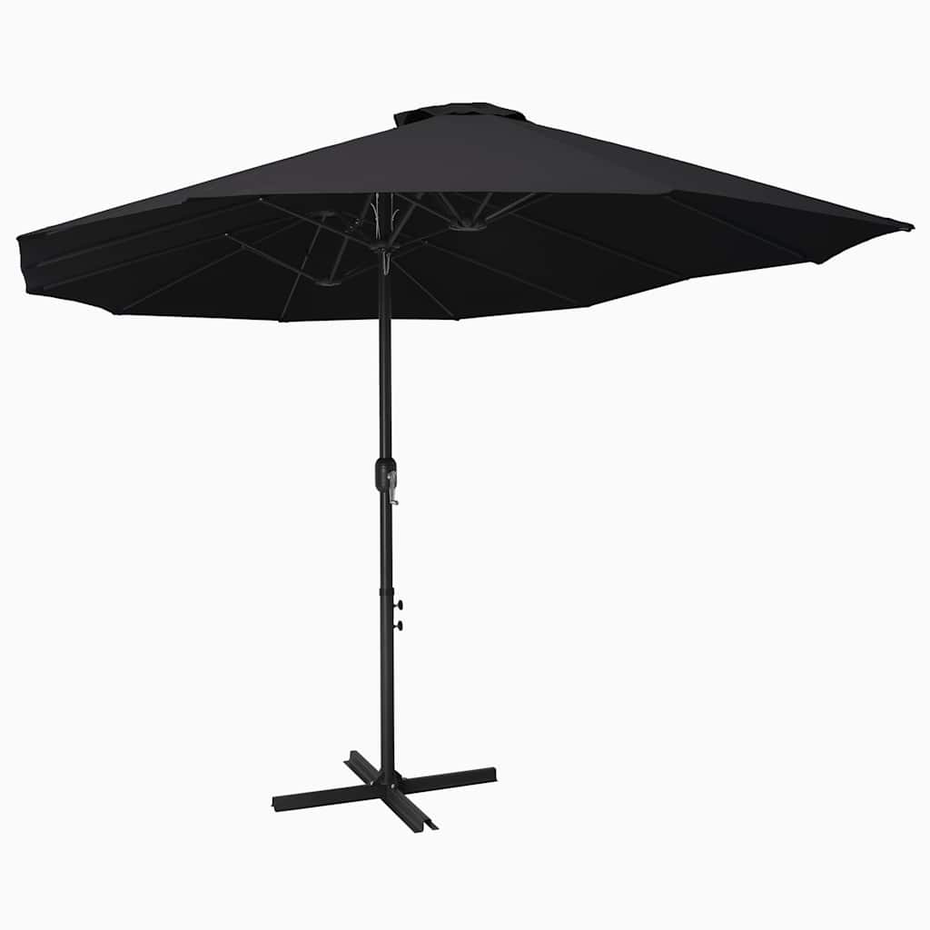 VidaXL - Sonnenschirm mit Aluminiumstange 460x270 cm Schwarz