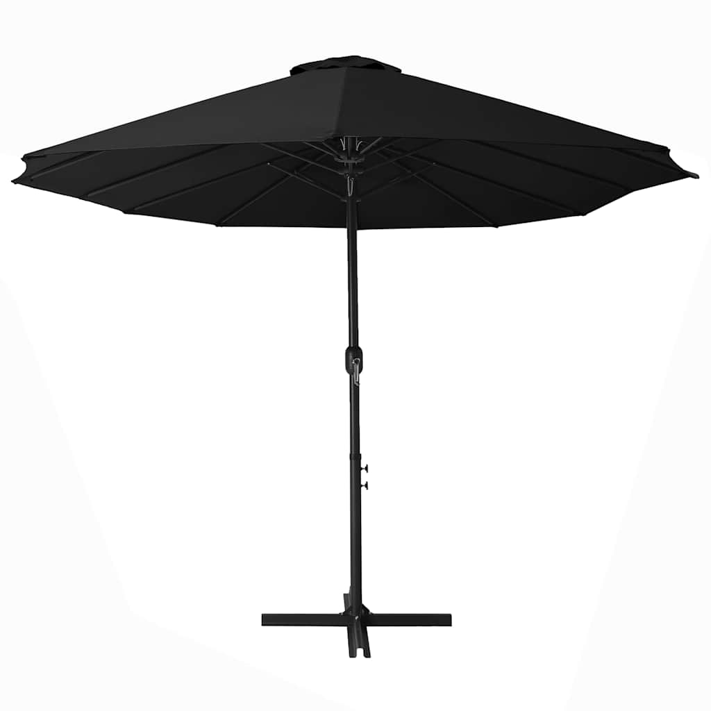 VidaXL - Sonnenschirm mit Aluminiumstange 460x270 cm Schwarz