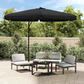 Vidaxl - Sonnenschirm mit Stahlpol 300 cm schwarz