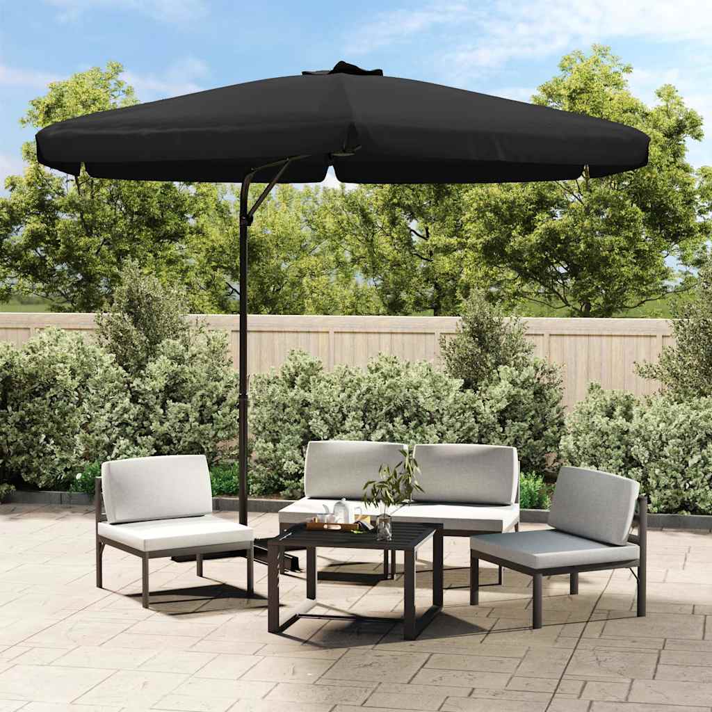 Vidaxl - Sonnenschirm mit Stahlpol 300 cm schwarz