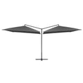 VidaXL Sonnenschirm Doppel mit Stahlstange 250x250 cm Anthrazit