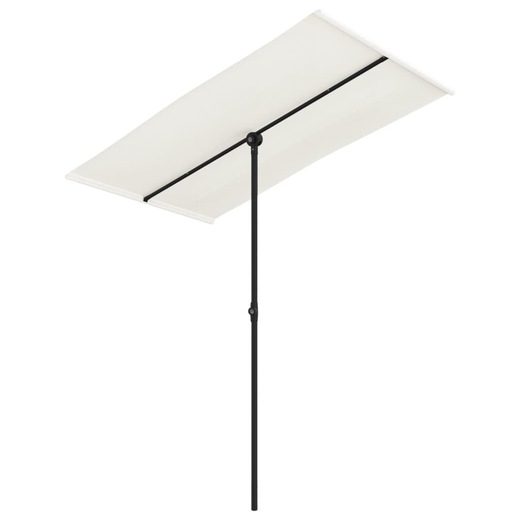 VidaXL Sonnenschirm mit Aluminiumstange 180x110 cm sandweiß