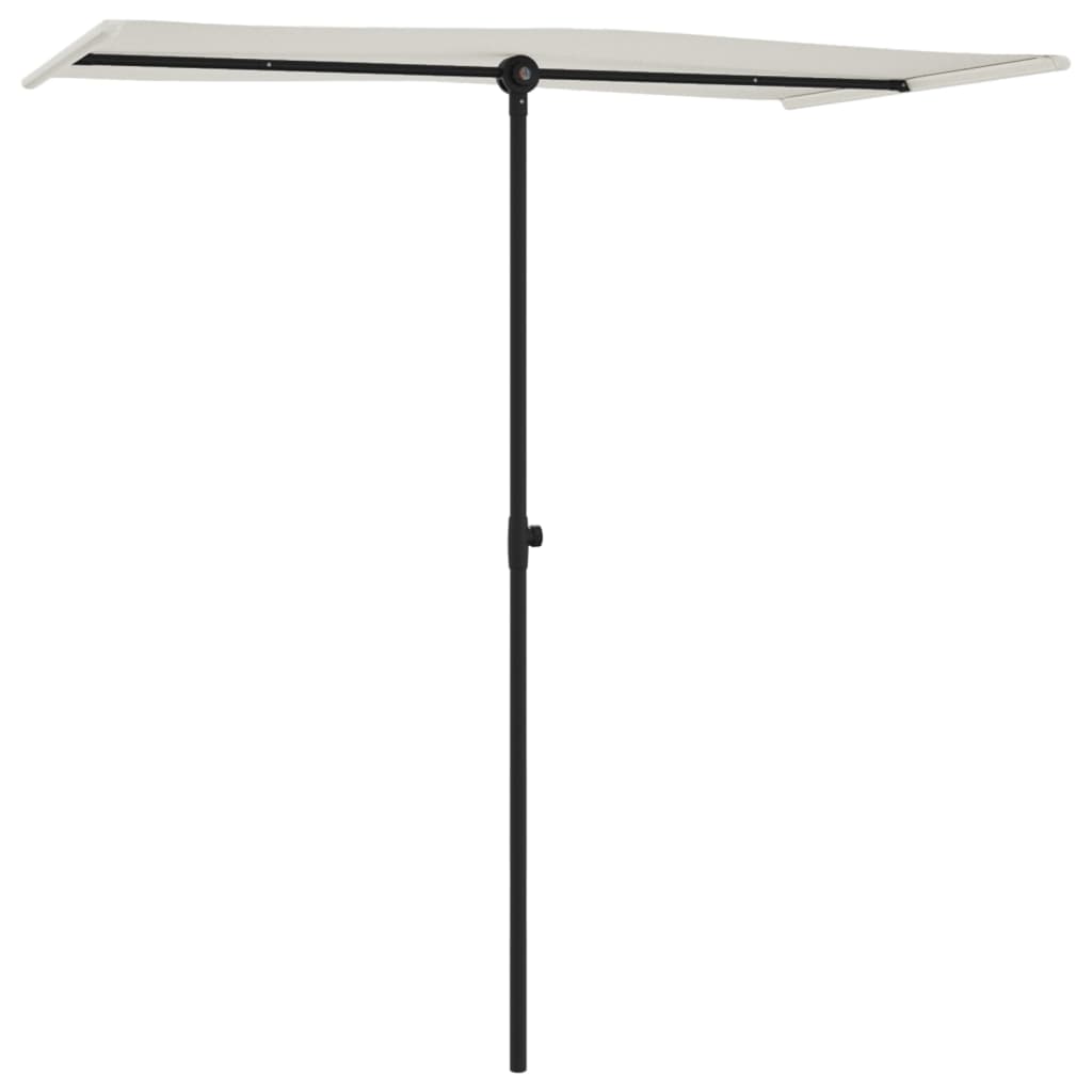 VidaXL Sonnenschirm mit Aluminiumstange 180x110 cm sandweiß