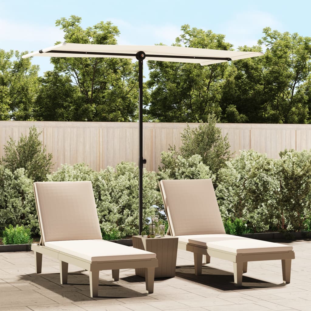 VidaXL Sonnenschirm mit Aluminiumstange 180x110 cm sandweiß