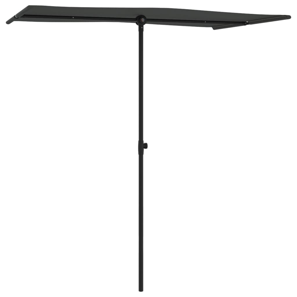 VidaXL Sonnenschirm mit Aluminiumstange 180x110 cm anthrazitfarben