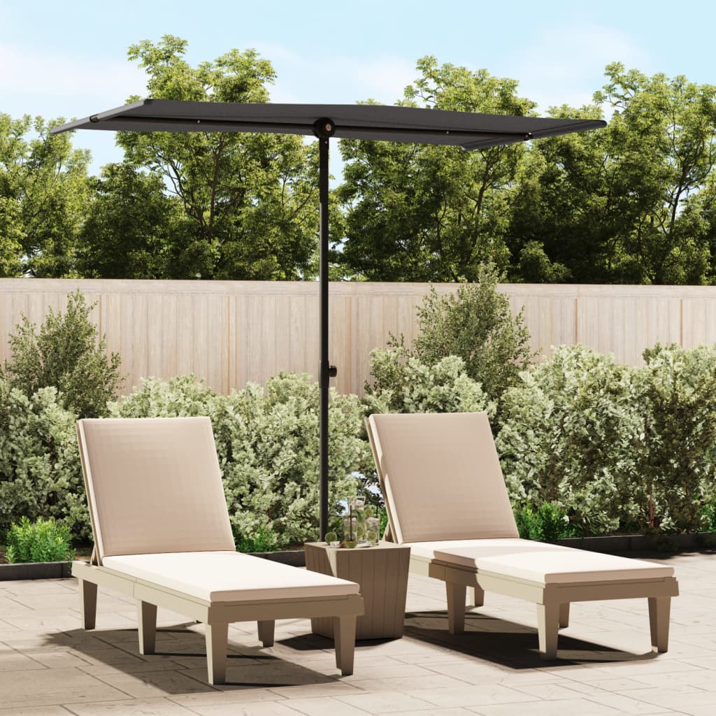 VidaXL Sonnenschirm mit Aluminiumstange 180x110 cm anthrazitfarben