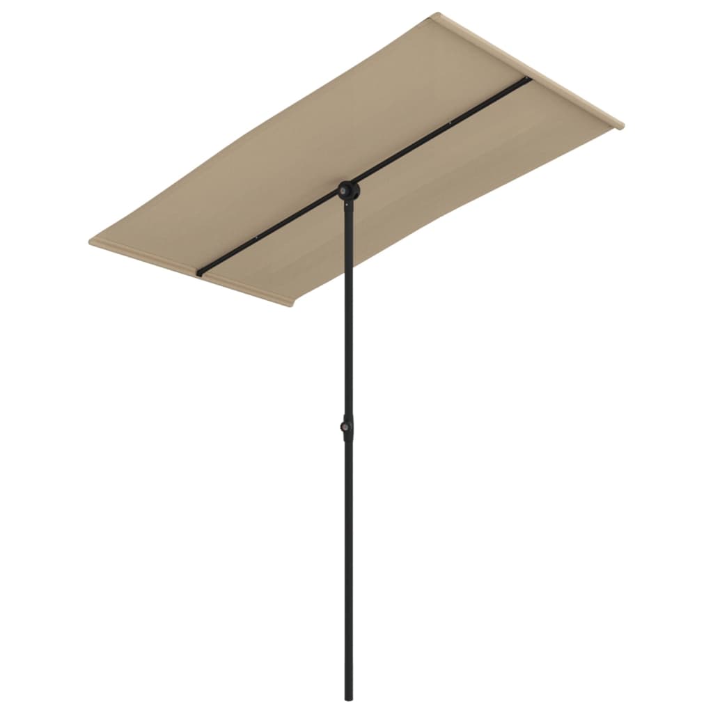 VidaXL Sonnenschirm mit Aluminiumstange 180x110 cm taupe
