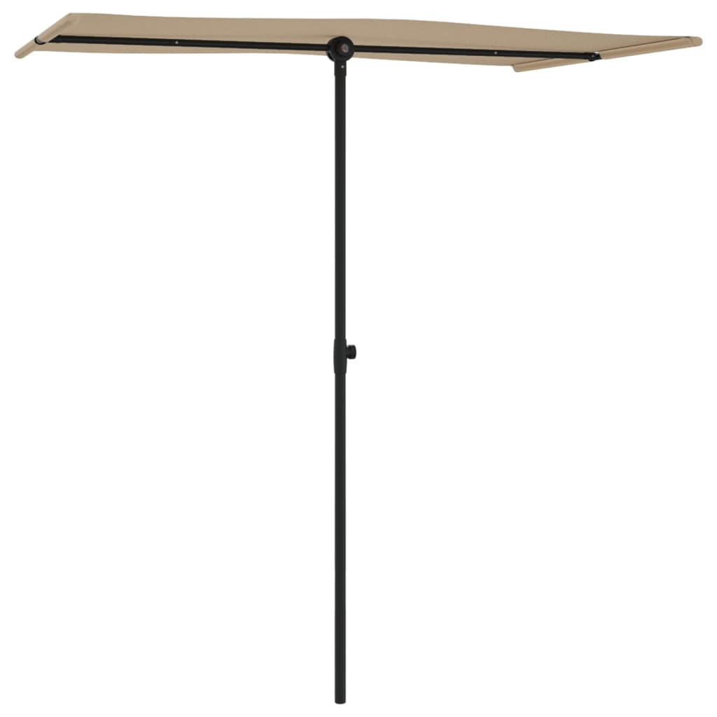 VidaXL Sonnenschirm mit Aluminiumstange 180x110 cm taupe