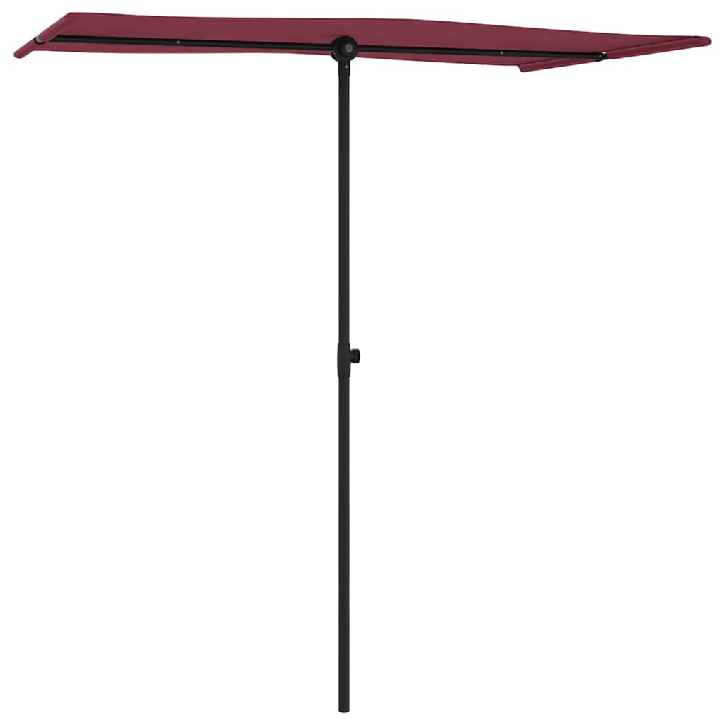 VidaXL Sonnenschirm mit Aluminiumstange 180x110 cm Burgunderrot