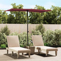 VidaXL Sonnenschirm mit Aluminiumstange 180x110 cm Burgunderrot