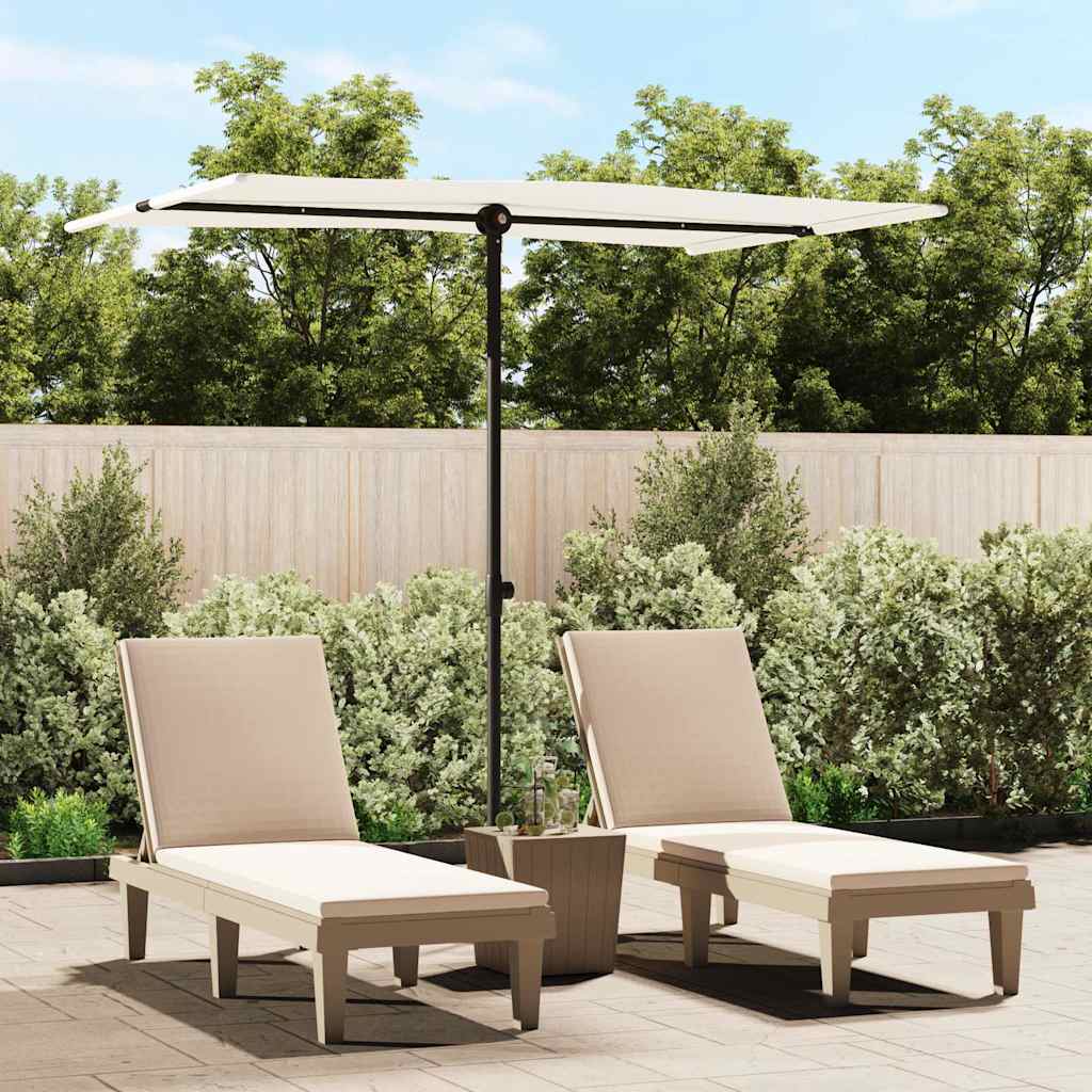 VidaXL Sonnenschirm mit Aluminiumstange 2x1,5 m sandweiß