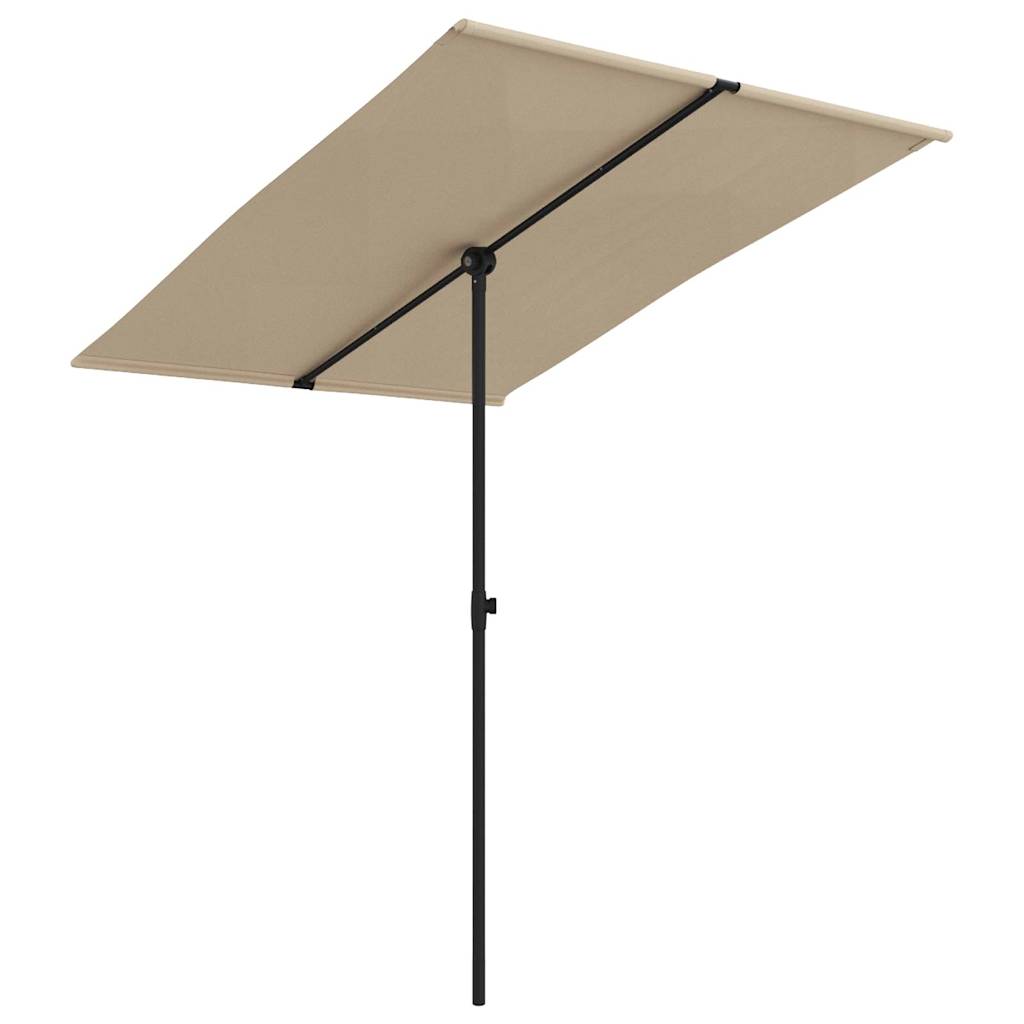VidaXL Sonnenschirm mit Aluminiumstange 2x1,5 m taupe