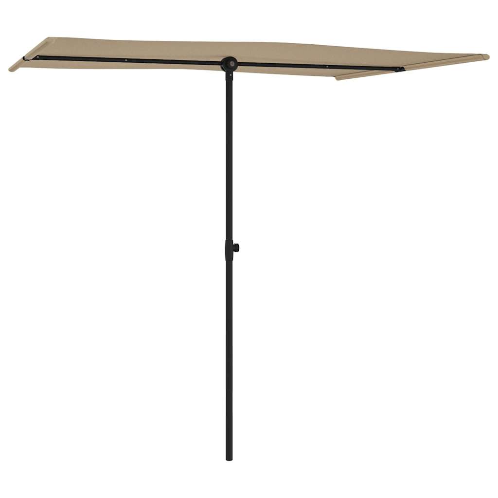 VidaXL Sonnenschirm mit Aluminiumstange 2x1,5 m taupe