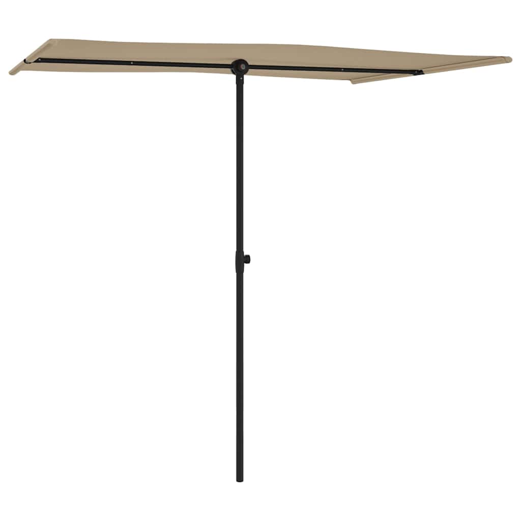 VidaXL Sonnenschirm mit Aluminiumstange 2x1,5 m taupe