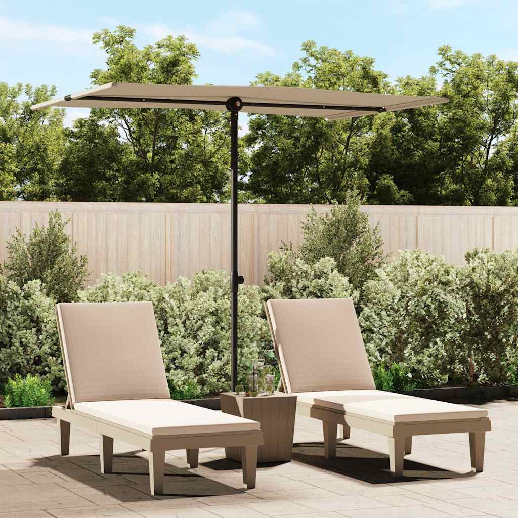 VidaXL Sonnenschirm mit Aluminiumstange 2x1,5 m taupe