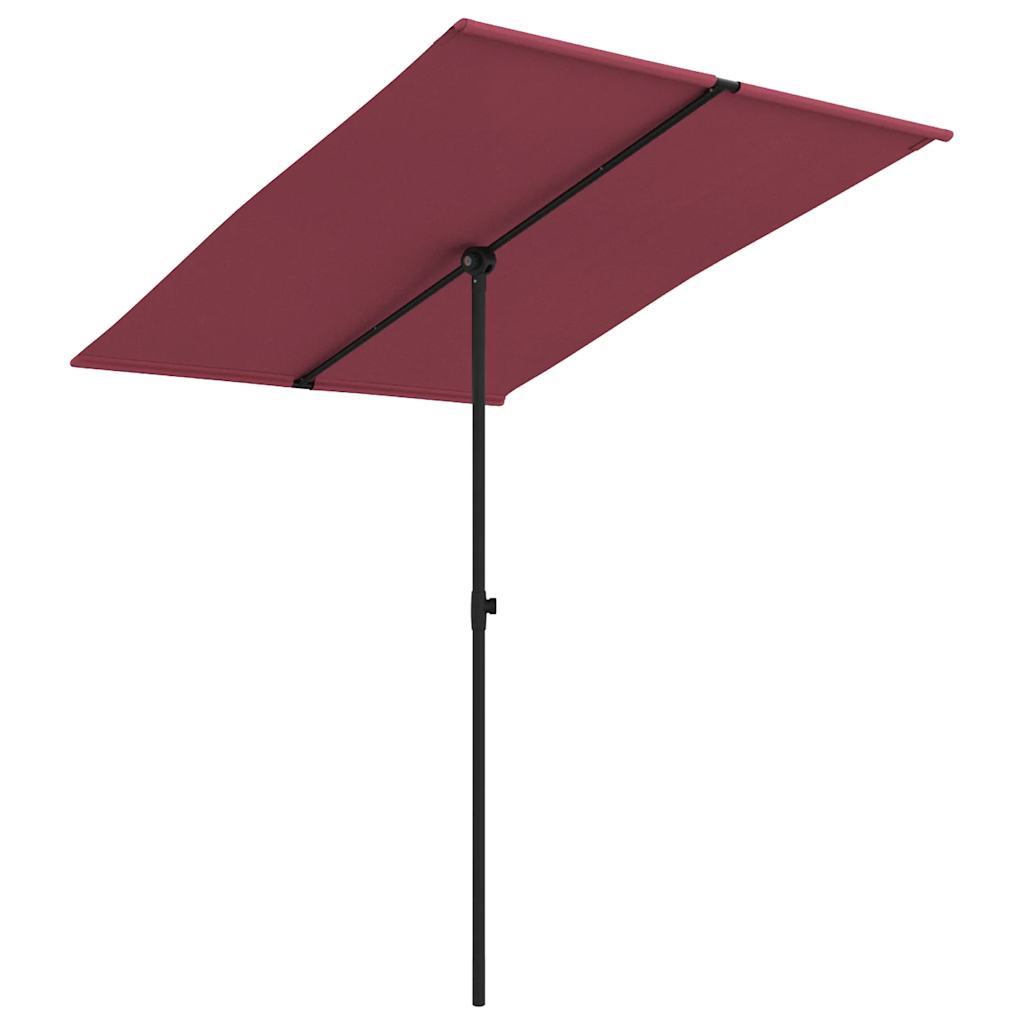 VidaXL Sonnenschirm mit Aluminiumstange 2x1,5 m Burgunderrot