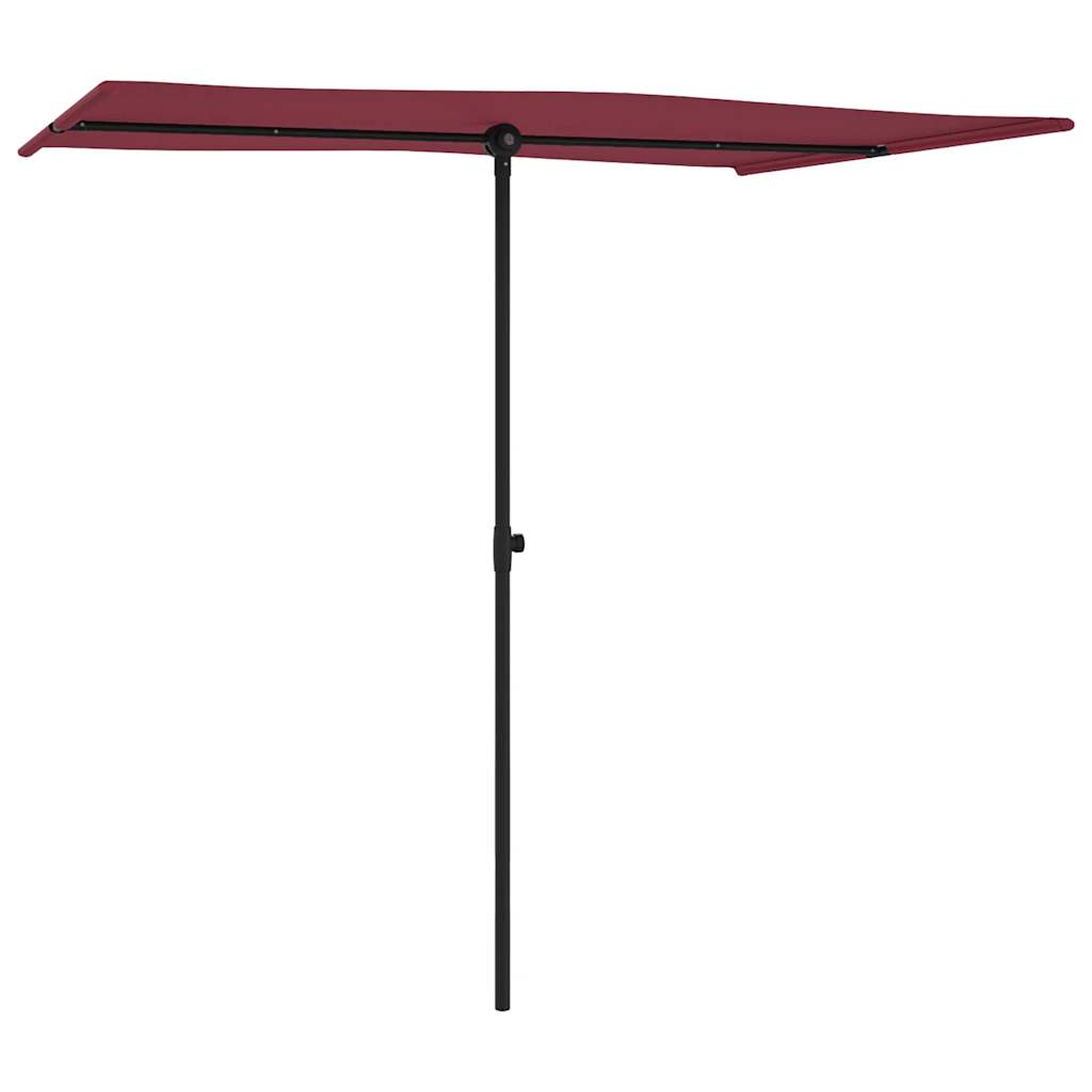 VidaXL Sonnenschirm mit Aluminiumstange 2x1,5 m Burgunderrot