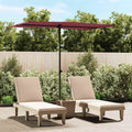 VidaXL Sonnenschirm mit Aluminiumstange 2x1,5 m Burgunderrot
