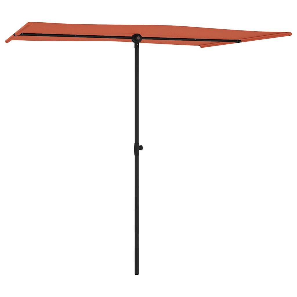 VidaXL Sonnenschirm mit Aluminiumstange 2x1,5 m terrakottafarben