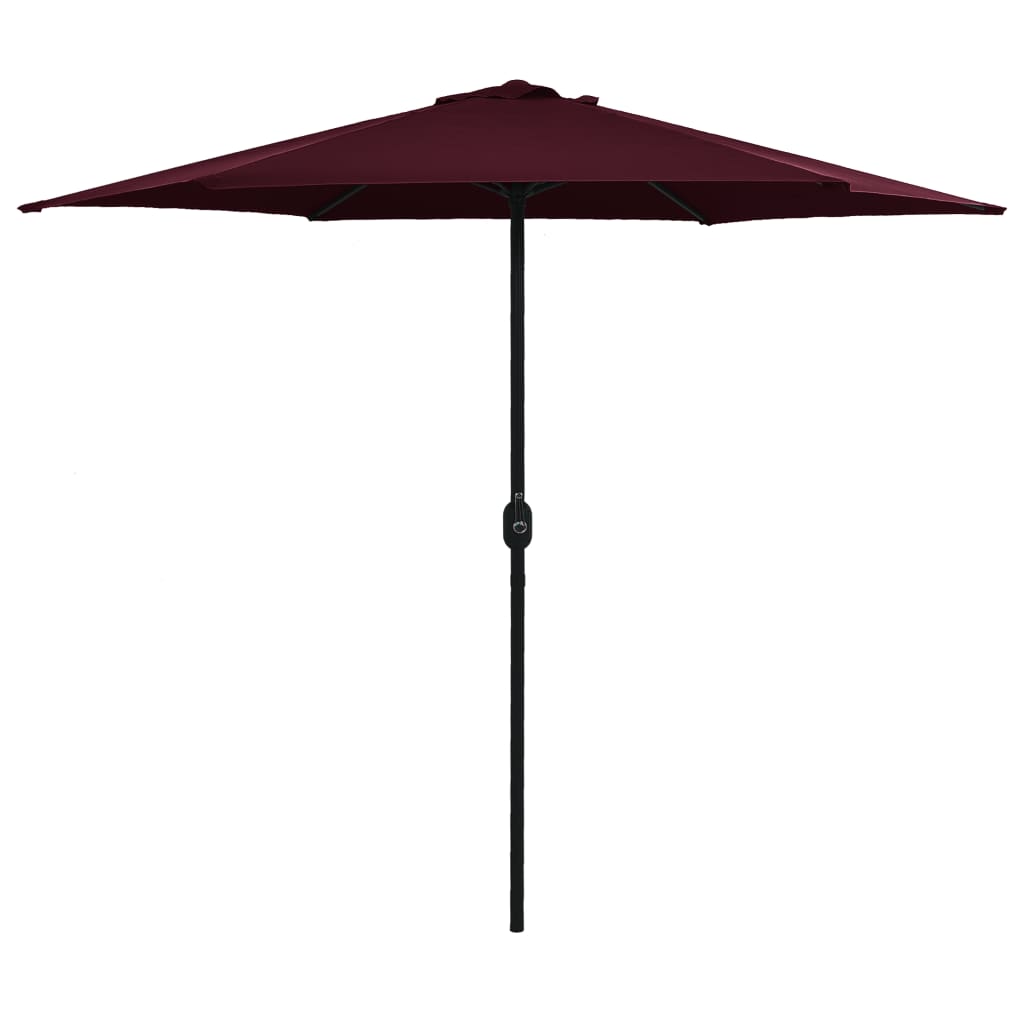VidaXL Sonnenschirm mit Aluminiumstange 270x246 cm Burgunderrot