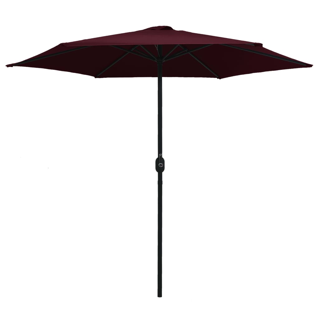 VidaXL Sonnenschirm mit Aluminiumstange 270x246 cm Burgunderrot