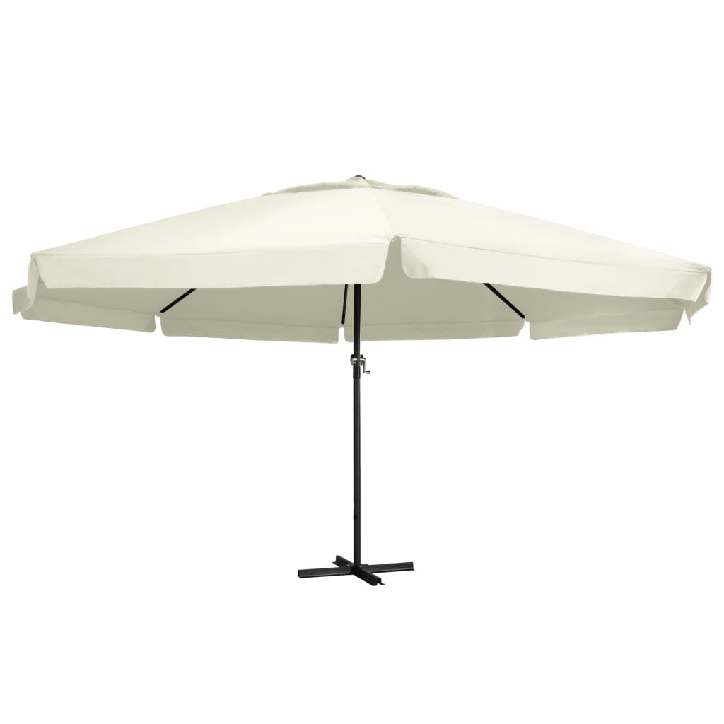 VIDAXL - Sonnenschirm mit Aluminiumstange 600 cm Sandweiß