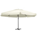 VIDAXL - Sonnenschirm mit Aluminiumstange 600 cm Sandweiß