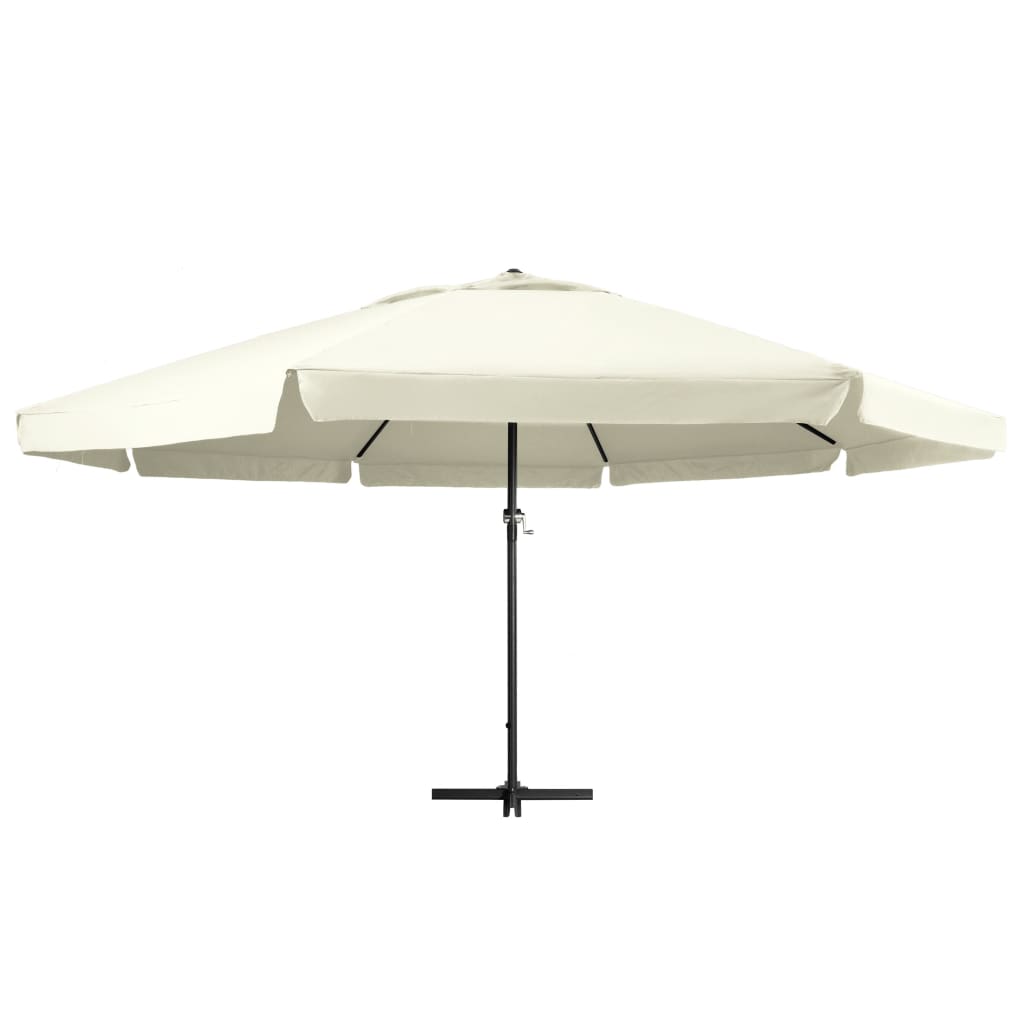 VIDAXL - Sonnenschirm mit Aluminiumstange 600 cm Sandweiß