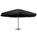 Vidaxl parasol met aluminium paal 600 cm zwart