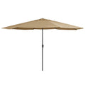 Vidaxl parasol met metalen paal 390 cm taupe