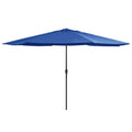 Vidaxl parasol met metalen paal 390 cm azuurblauw