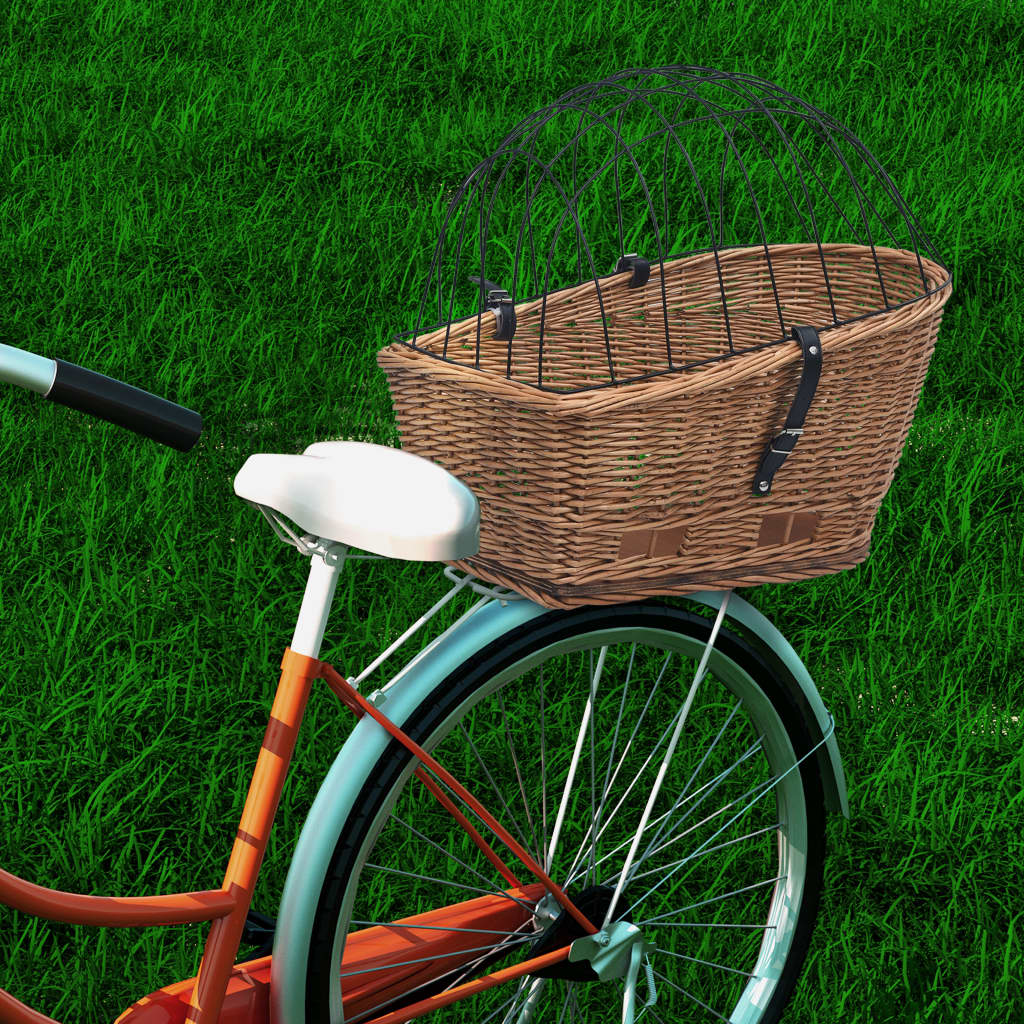 VidaXL Fahrradkorb für Gepäckträger, 55 x 31 x 36 cm, Naturweide