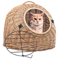VidaXL Katzentransportbox 45x35x35 cm Naturweidenholz