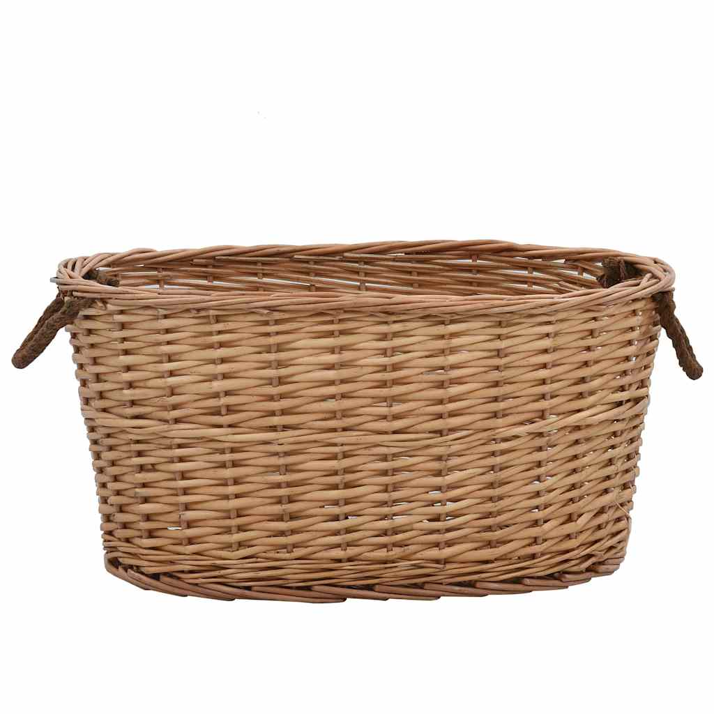 Vidaxl houtmand met handvatten 56x40x28 cm natuurlijk wilgenhout