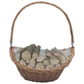 VidaXL Holzkorb mit Griff, 57 x 46,5 x 52 cm, Weidenholz, Braun