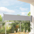Vidaxl tuinscherm uittrekbaar 60x300 cm grijs