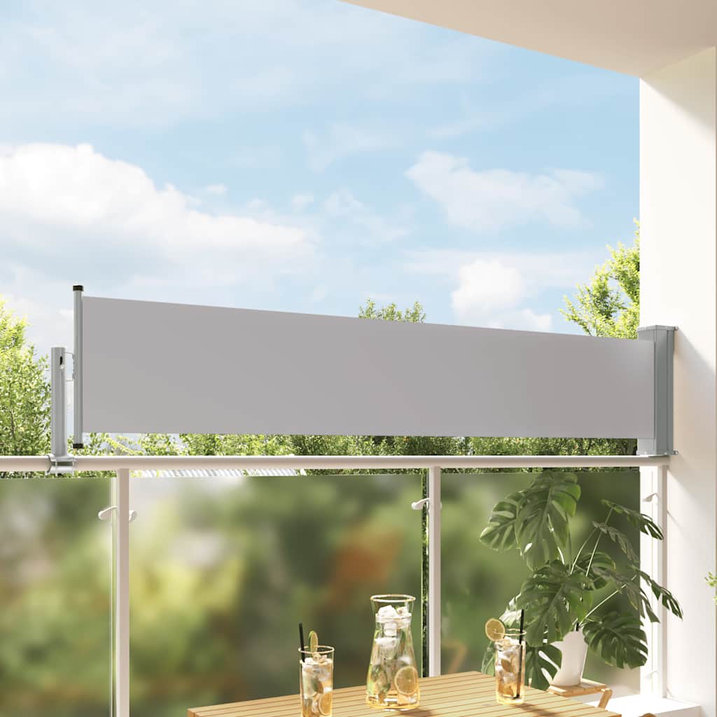 VidaXL Einziehbarer Gartensichtschutz 60x300 cm Grau