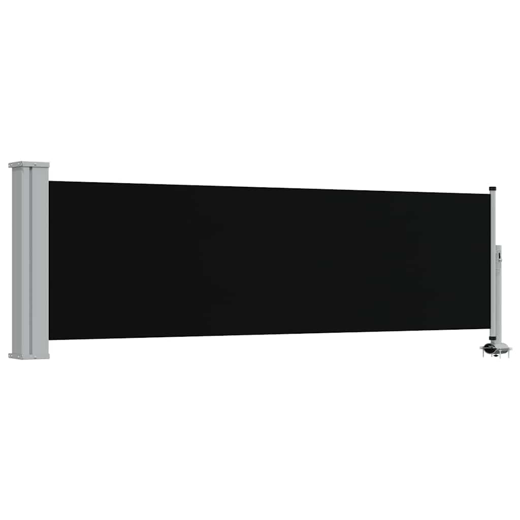 Vidaxl tuinscherm uittrekbaar 80x300 cm zwart