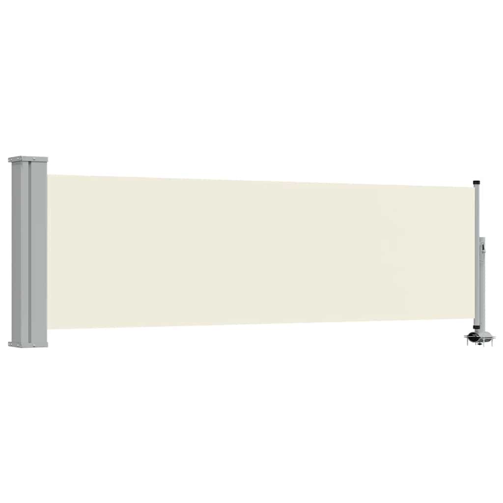 Vidaxl tuinscherm uittrekbaar 80x300 cm crèmekleurig
