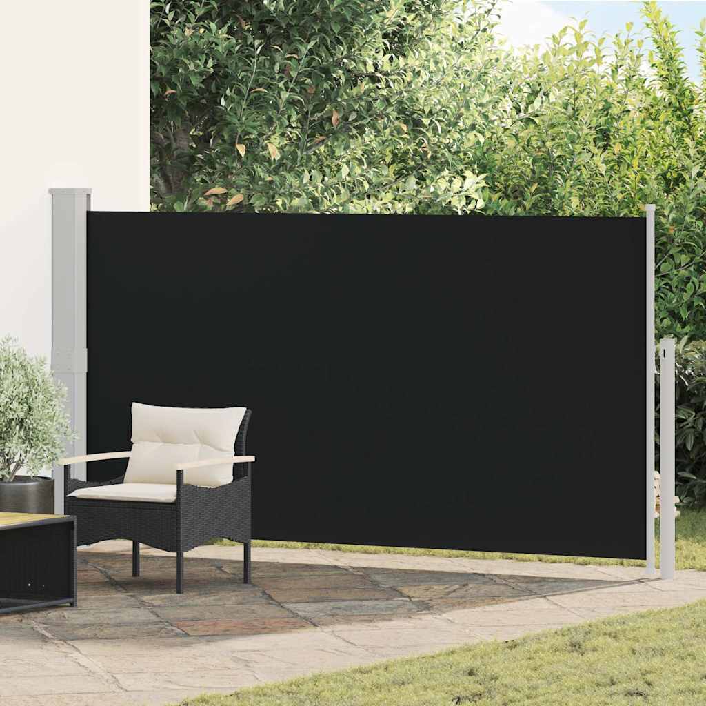 vidaXL Gartenbildschirm ausziehbar 170 x 300 cm schwarz