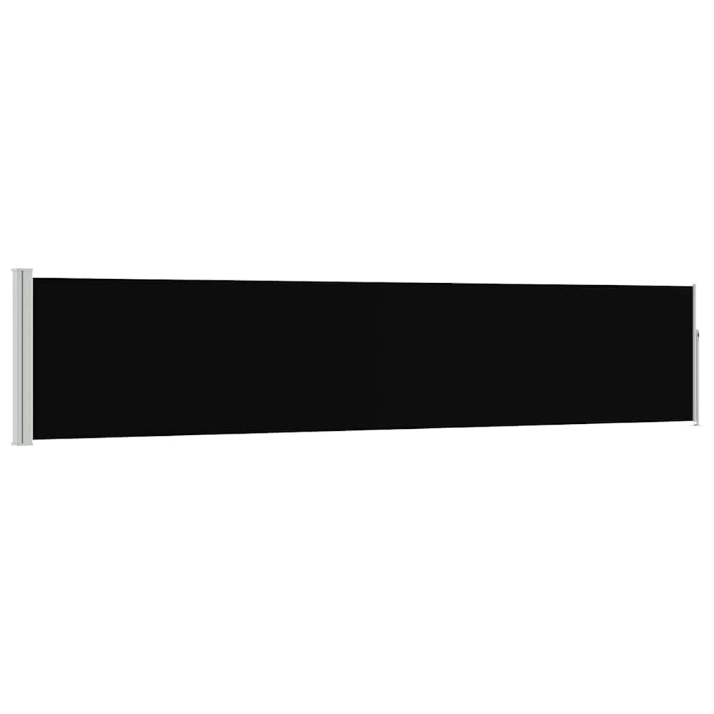 VidaXL Gartenbildschirm ausziehbar 100x500 cm Schwarz