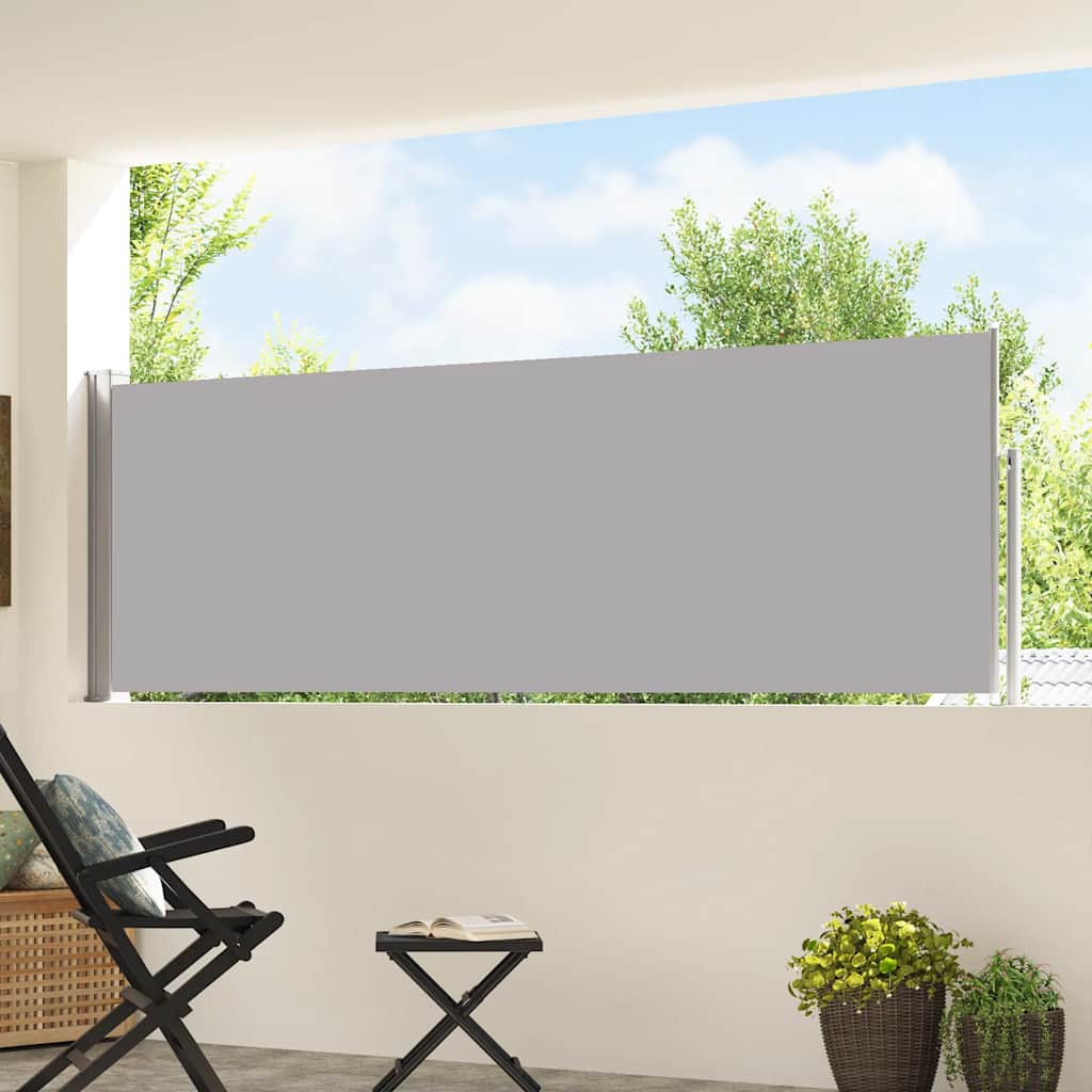 VidaXL Gartenbildschirm ausziehbar 100x500 cm Grau
